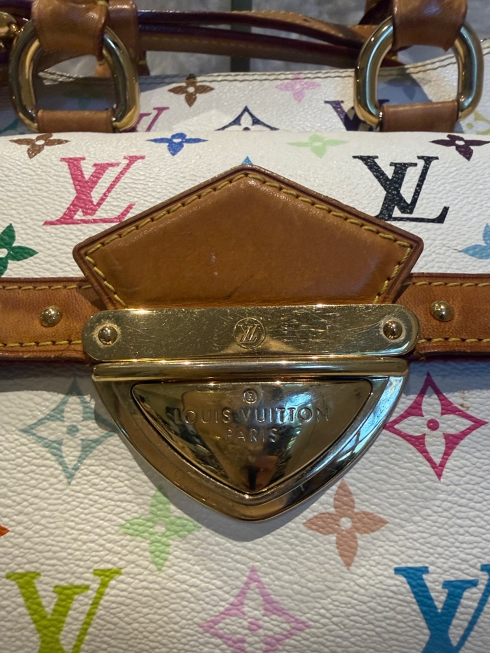 Louis Vuitton White Multicolor Murakami Monogram Rita - Picture 2 of 14